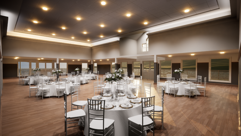 Artist rendition of multi-purpose hall